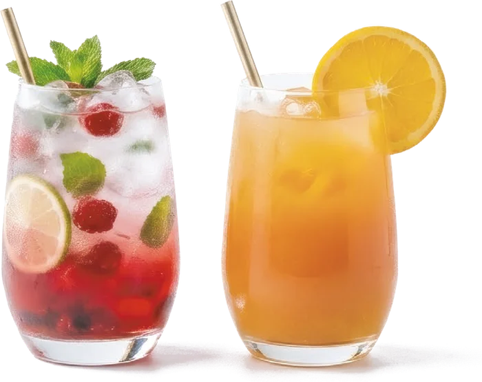 Mojito fruits rouges et jus d'orange